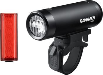 Ravemen LS 10 Lighting Pair (CR 600 / TR 20) Black