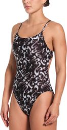 Maillot de Bain Nike Swim HydraStrong Sprayfetti Noir Femme