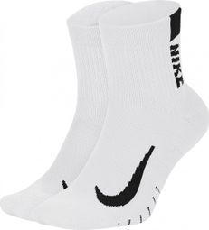 Chaussettes (Pack de 2) Nike Multiplier Blanc Unisex