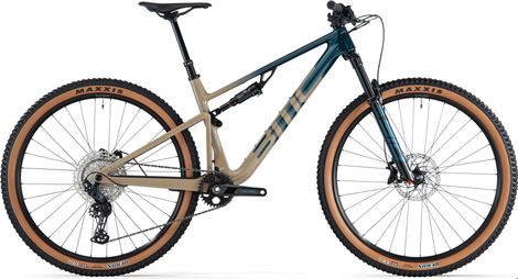 BMC Fourstroke LT Twee Volledig geveerde MTB Shimano SLX 12S 29'' Sprankelend Donker Benzine Blauw Zand Beige 2024