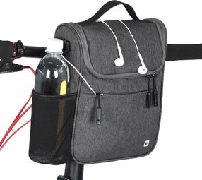 Sacoche de guidon RHINOWALK vélo avant cadre 5 L grise