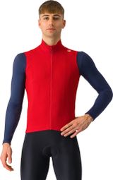 Gilet Coupe-Vent Castelli Espresso Rouge