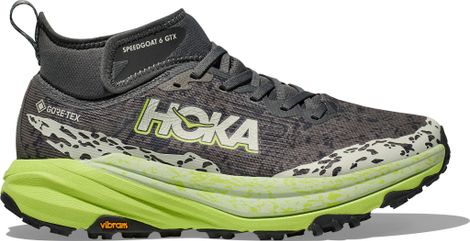 Hoka Speedgoat 6 Mid GTX Trailrunning-Schuhe Grau/Grün Herren