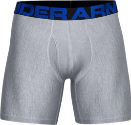 Under Armour Tech Boxerjocks 15cm (Set van 2) Blauw Grijs Heren