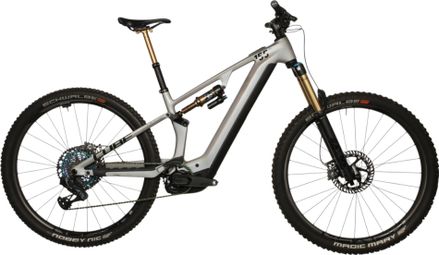 Mountain bike elettrica a sospensione completa Cube Stereo Hybrid One55 C:68X SLT 750 Sram XX1 Eagle AXS 12V 750 Wh 29'' Argento Prizm 2024 T.m 169/178 cm - Prodotto ricondizionato