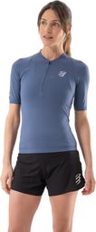 Compressport Trail Racing Postural Blue Women's Jersey met korte mouwen