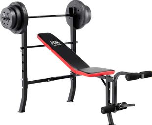 Banc Marcy PM2084 + Jeu de disques 45 kg - Poids maximal de l’utilisateur 135 kg