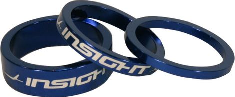 Insight 1-1/8'' x3 Spacers Blue