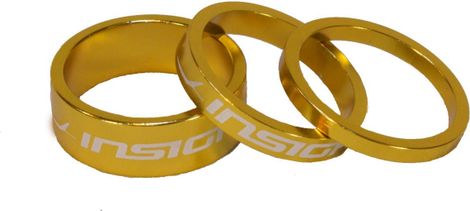 Insight 1-1/8'' x3 Spacers Gold