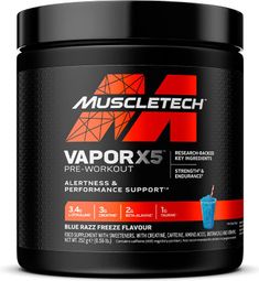 Vapor X5 Pre-workout (252g) - Muscletech - Blue Raspberry -  Preworkout