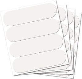 B REFLECTIVE Eco STANDARD  (Lot de 4) Kit 4 autocollants réfléchissants  8 5 x 2 7 cm  blanc