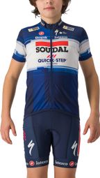 Maillot Manches Courtes Enfant Castelli Soudal Quick Step 2023 Bleu/Blanc