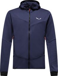 Forro polar de hombre Salewa Sella Crevasse Hoodie Azul