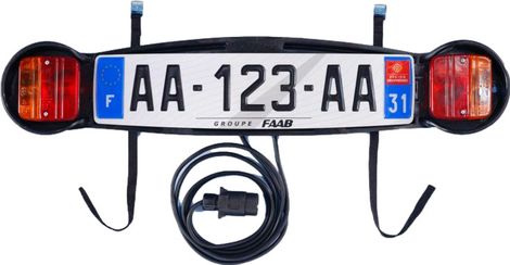 Mottez Bike Carrier Sign Plate Black