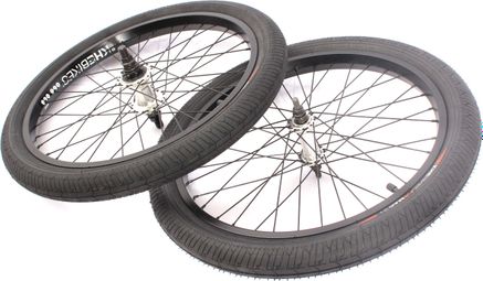 Jeu de roues BMX avec pneus KHE MAC2 20 pouces 14mm / 10mm S/B