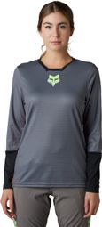 Fox Defend Race Women's Long Sleeve Jersey Grey