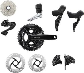 Groupe Shimano 105 Di2 R7170 2x12V | 50/34 Dents | 11-34 Dents (Avec Partie Électrique)
