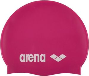 ARENA Bonnet de Bain CLASSIC Silicone Fuchsia/white 