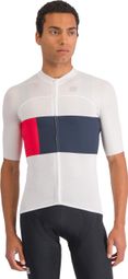 Sportful Snap Short Sleeve Jersey White/Blue/Red