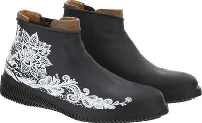 Tucano Urbano Footerine Damen-Schuhüberzieher Schwarz / Weiß