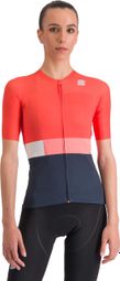 Sportful Snap Short Sleeve Jersey Koraal/Blauw
