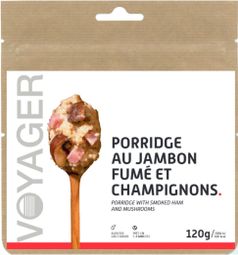 Lyophilisierte Mahlzeit Voyager Porridge mit Räucherschinken und Pilzen 120g