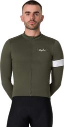 Maglia a maniche lunghe Rapha Core Thermal verde/bianca da uomo