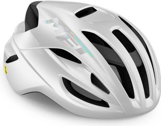 Casco Met Rivale Mips Negro Blanco Holográfico Brillante