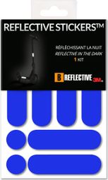 B REFLECTIVE 3M® E-RIDE STANDARD™  Kit de stickers réfléchissants colorés pour 2 Trottinettes  Gyroroues et autres EDPM  3M Technology™  bleu