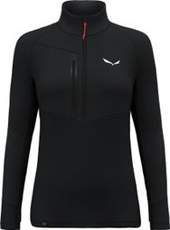 Polaire Femme Salewa Vajolet Polarlite Responsive Demi Zip Noir
