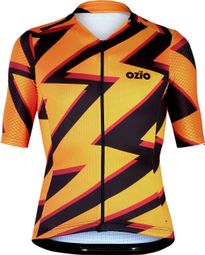 OZIO MAILLOT CYCLISTE MANCHES COURTES THOR ORANGE HOMME (Coupe Ajustée)