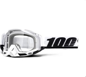 Masque 100% Racecraft Stuu Blanc - Noir / Ecran Transparent