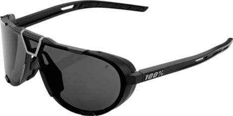 100% Westcraft Soft Tact zwarte zonnebril - zwarte gespiegelde lenzen