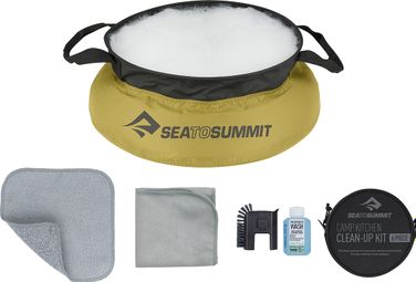 Kit de nettoyage Sea To Summit Brosse + Savon Multi usage 50ml + Cuisine 10L + Serviettes