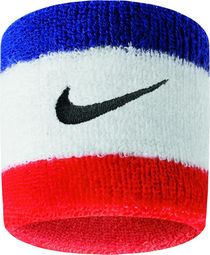 Nike Swoosh Sponge Polsband (Paar) Blauw Wit Rood