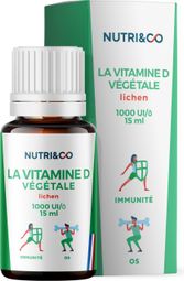 Vitamine D3 Végétale - 1000 UI - Énergie et Immunité - 15 ML