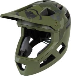 Endura Singletrack Kinderhelm Vol Gezicht Camo Groen Uniek