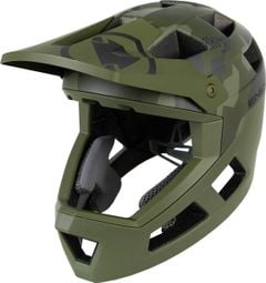 Endura Singletrack Children's Full Face Helmet Camo Green Unique