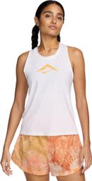 Camiseta de Tirantes Nike Trail Mujer Blanca Naranja