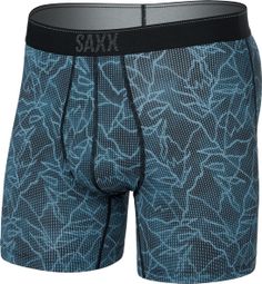 Saxx Quest Quick Dry Mesh Boxershorts Schwarz/Blau