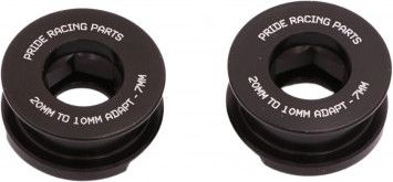 Pride Racing 20mm / 10mm Adapter Kit Zwart