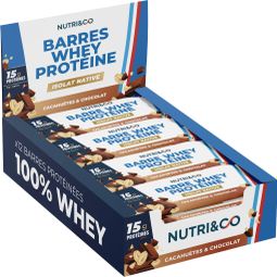 Barres Protéinées - Cacahuètes et Chocolat - 12 barres