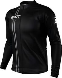 Maillot Manches Longues Shot Unlimited Zip Noir - Taille Softgood - Large