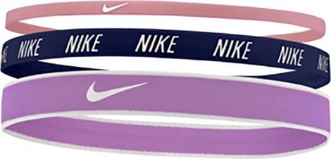 Mini Hoofdband (x3) Unisex Nike Gemengde Breedte Roze Violet