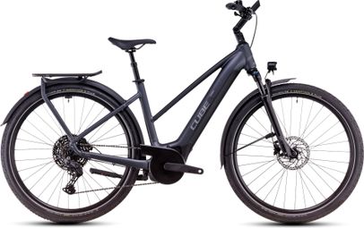 Cube Touring Hybrid Pro 625 Trapezio Bicicletta ibrida elettrica Shimano Cues 11S 625 Wh 700 mm Grigio metallizzato 2025