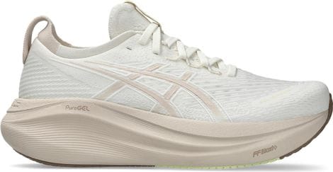 Chaussures Running Asics Gel-Nimbus 27 Blanc/Beige Femme