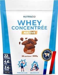 Whey Concentrée Native - Saveur Chocolat - 900g