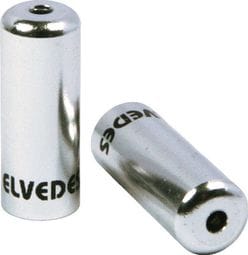 Elvedes 4.2mm Aluminium Remhulzen Eindkappen 10 stuks Zilver