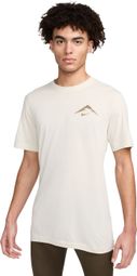 Nike Dri-Fit Trail Beige Korte Mouw T-shirt
