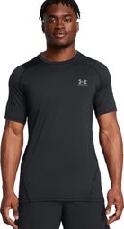 Under Armour HeatGear Maillot de manga corta ajustado Negro Hombre